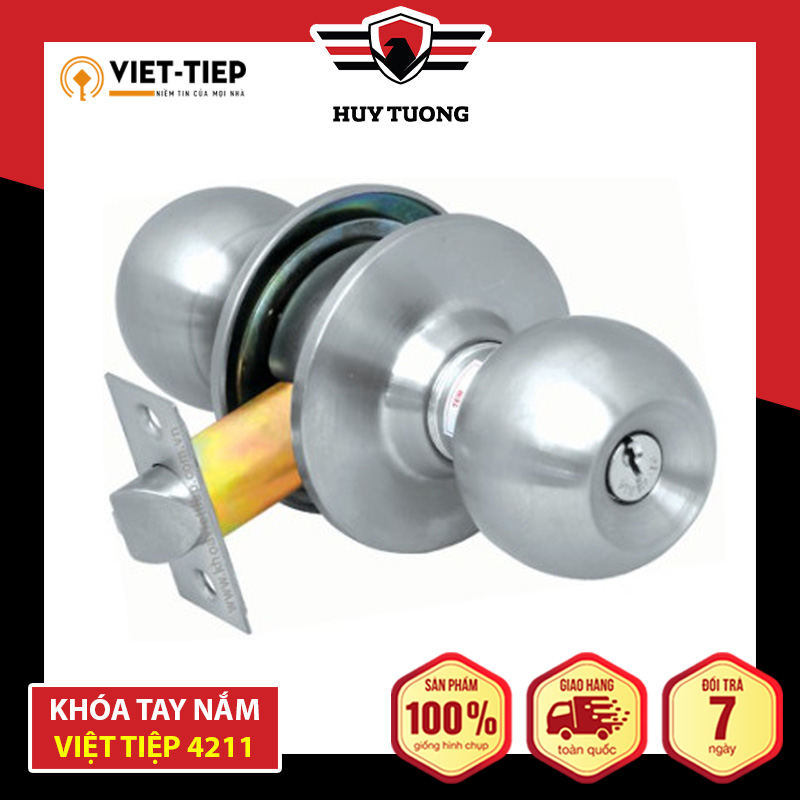 Khoá tay nắm Việt tiệp Cao Cấp, chắc chắn, tinh tế ( Khóa cửa nhà tắm ) - Huy Tưởng,