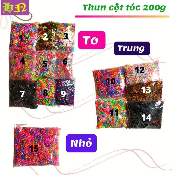 Thun cột tóc nữ- thun cột tóc nhiều màu- giao màu ngẫu nhiên - tiện dụng, mang theo dễ dàng - hương nhiên