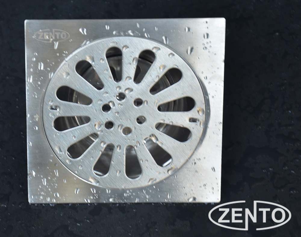 Phễu thoát sàn inox Zento TS122-L (12x12cm)(Xám)