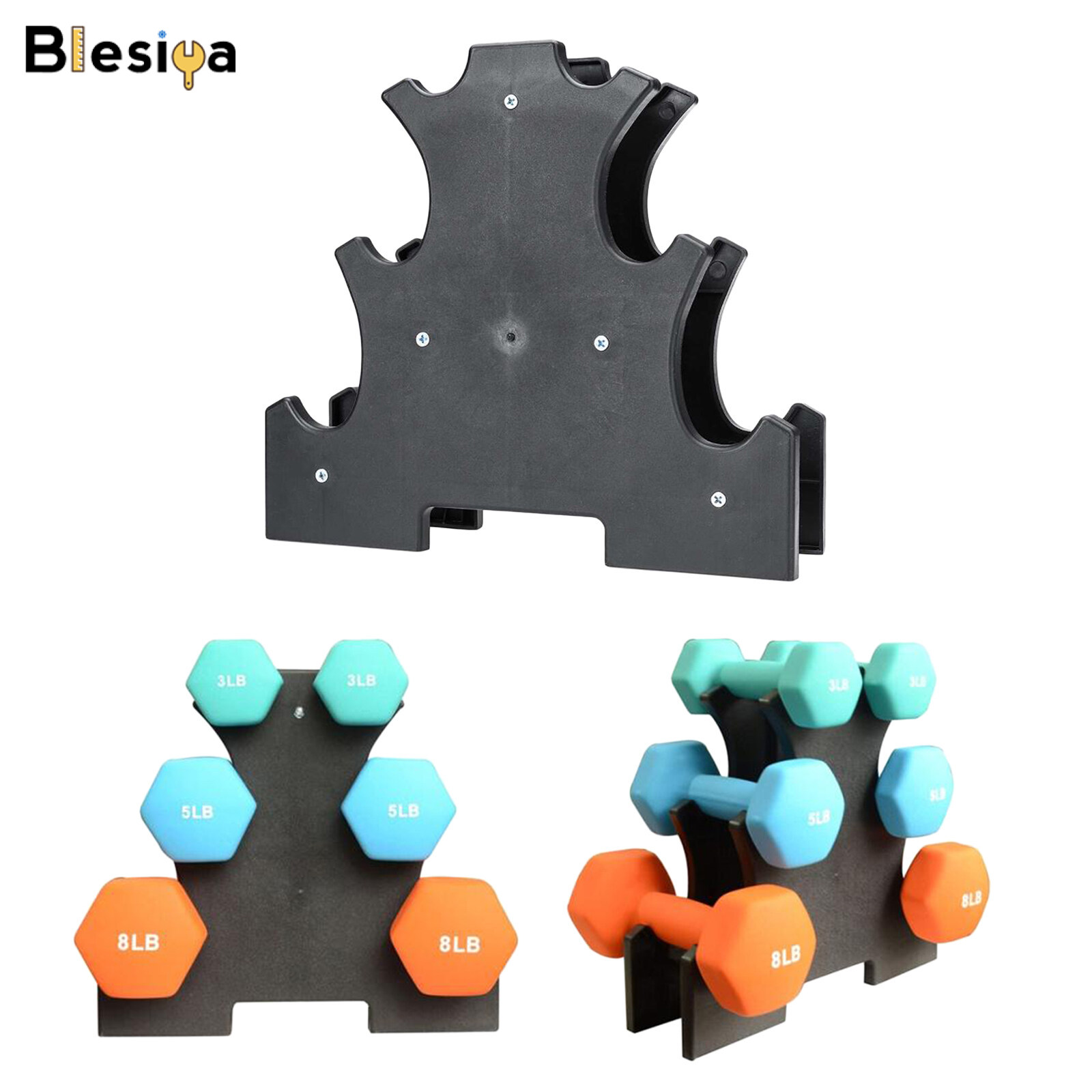 Blesiya Vertical Dumbbell Holder Weight Stand Gym Storage Rack Bracket