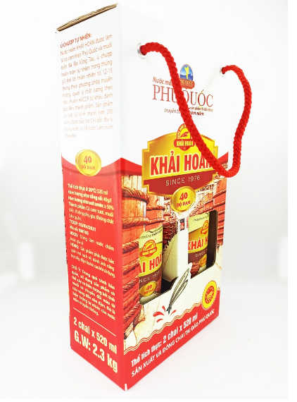 Nước mắm Khải hoàn cặp 2 chai 520ml 40 độ đạm