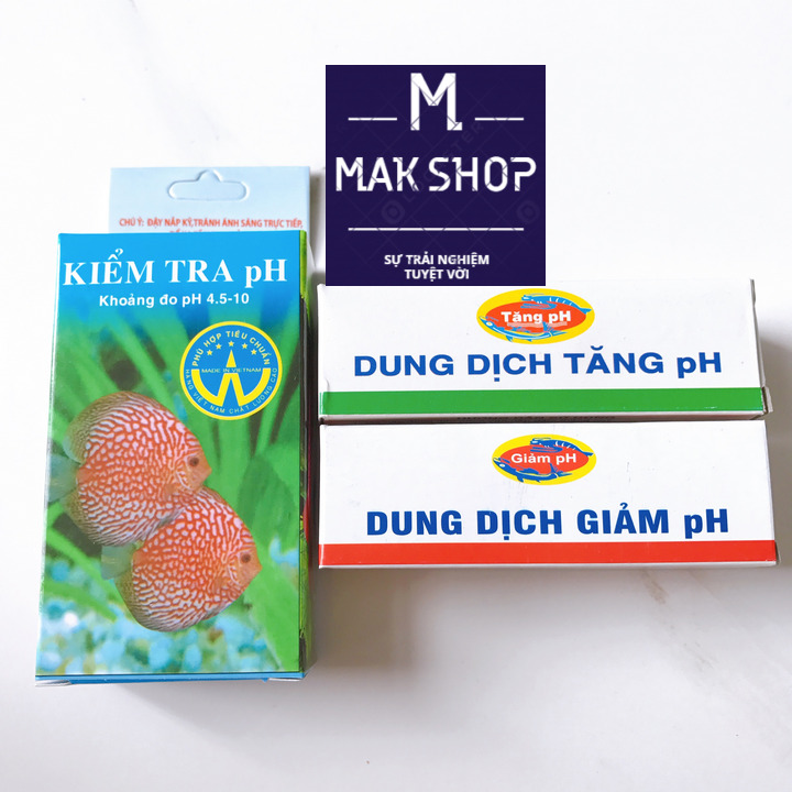 Bộ 3 Dung Dịch Kiểm Tra pH, Tăng pH, Giảm pH, Cho Hồ Cá Cảnh, Tạo Môi Trường lý tưởng Cho Chú Cá Của Bạn