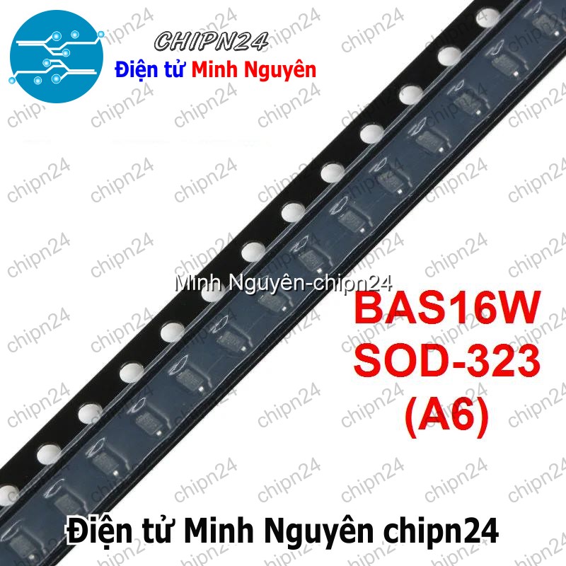 [25 con] (G4.2) Diode Dán BAS16W (A6) SOD-323 (SMD) (High Speed Switching Diodes) - HH007526