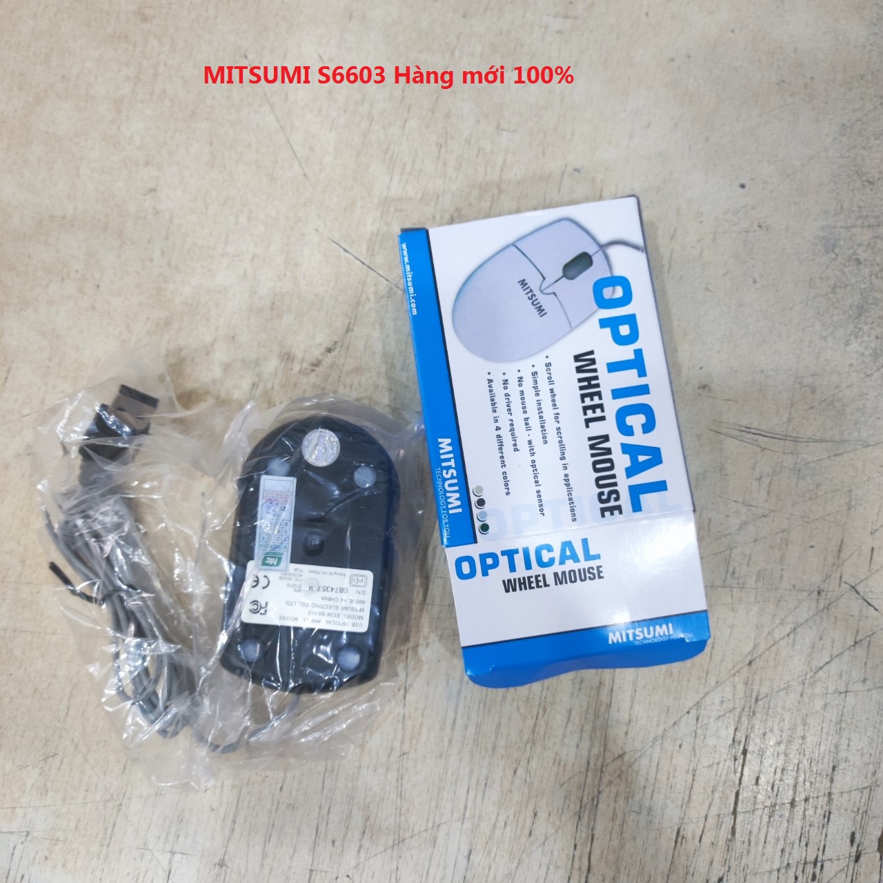 Chuột có dây size nhỏ MITSUMI S6603 Chính Hãng