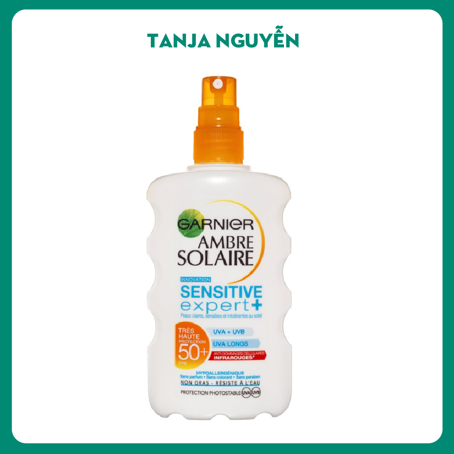 Kem chống nắng dạng xịt Garnier Sensitive