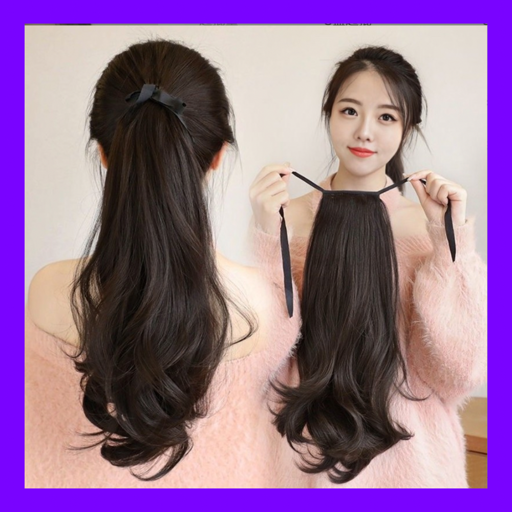 Kẹp ngoặm đuôi tóc giả Hàn Quốc cao cấp ( dài 40cm )