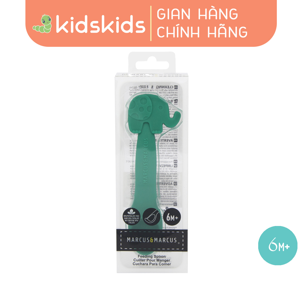 Thìa ăn dặm silicon cho bé Marcus & Marcus, từ 6 tháng - Ollie