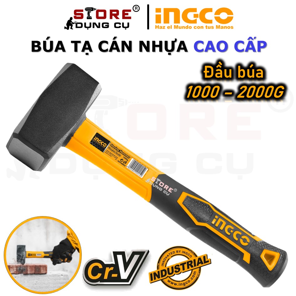 Búa tạ đa năng ingco thép cr-v búa tạ cán nhựa cầm tay 1-2kg , búa phá bê tông, phá đá hsth8802 hsth8803 hsth8804 | búa tạ 2 đầu cao cấp hàng xuất khẩu châu âu