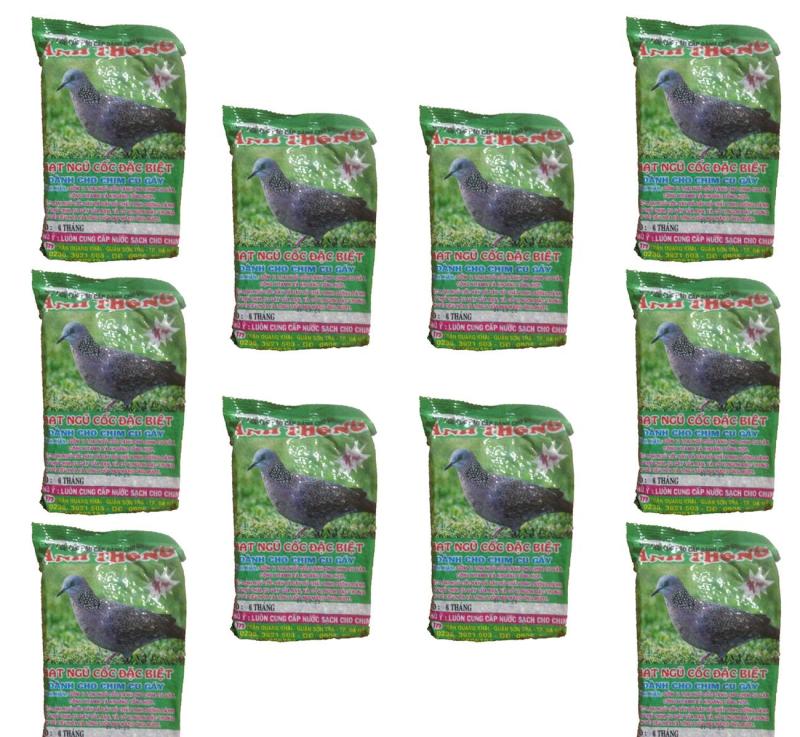 Combo 10 Gói Hạt Ngũ Cốc Chim Cu Gáy Anh Thông 300g - Thức Ăn Chim