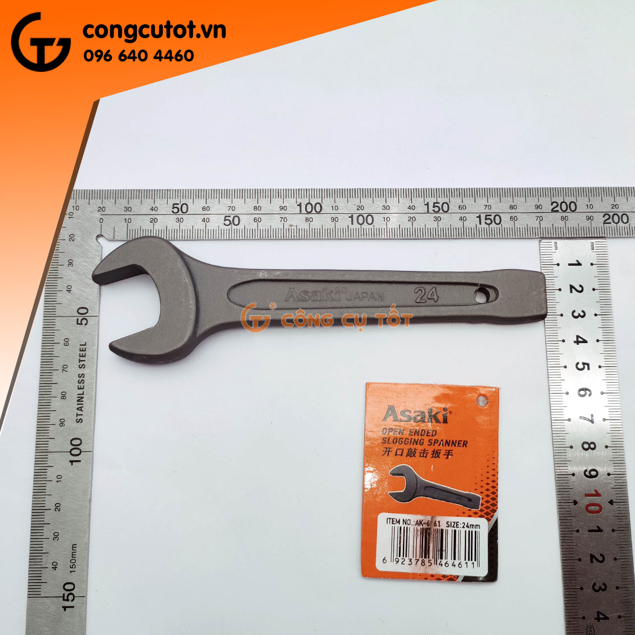Cờ lê vòng đóng - miệng đóng ASAKI size tùy chọn