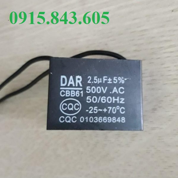 Tụ quạt trần Tụ 2,5uf loại tốt
