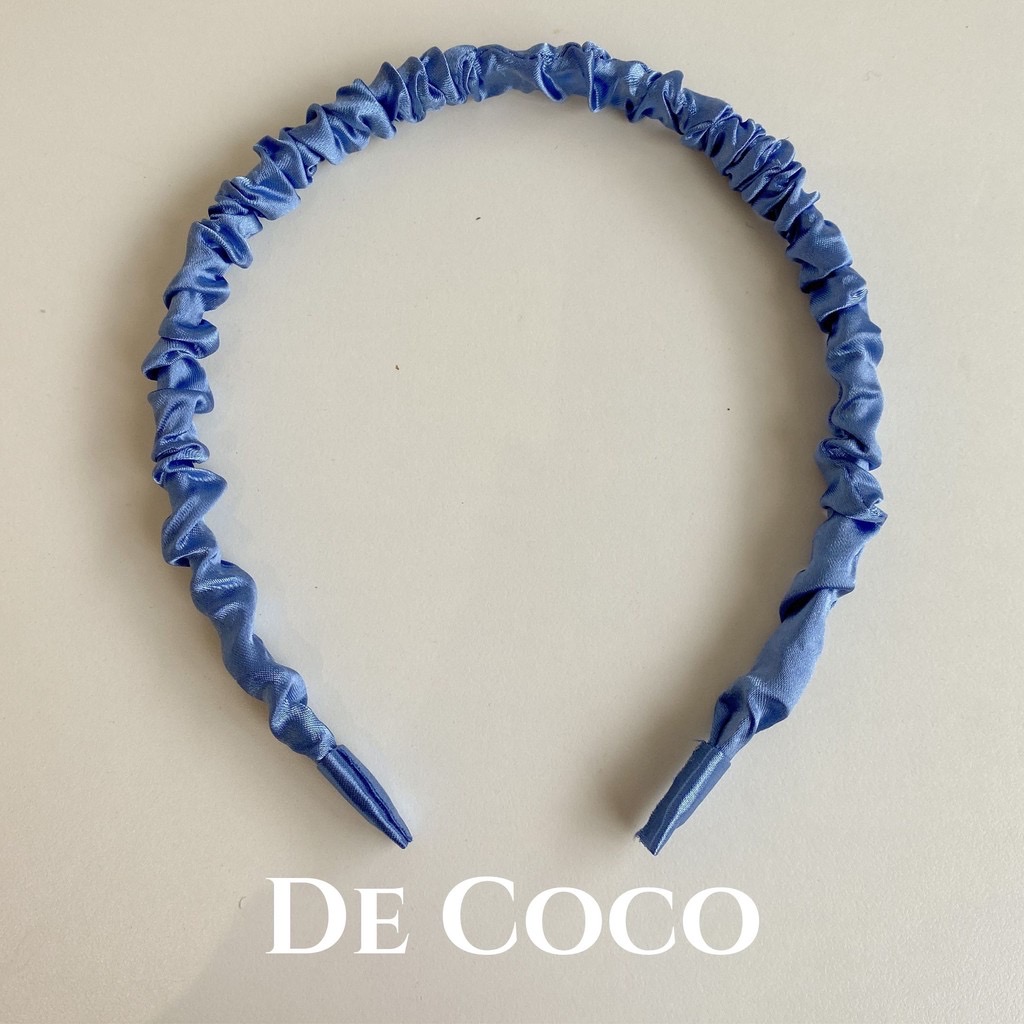 Bờm nhún lụa satin, cài tóc lụa De Coco Decoco