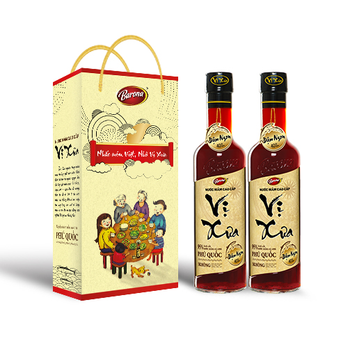 Hộp Xuân 2 chai Nước Mắm Cao Cấp Vị Xưa 40N