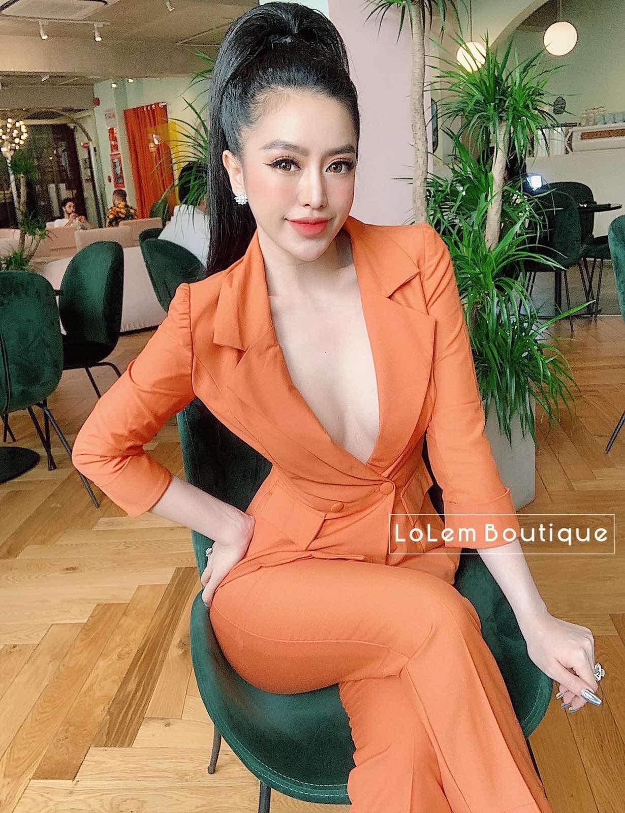 Sét vest nút bọc tay dài quần tây