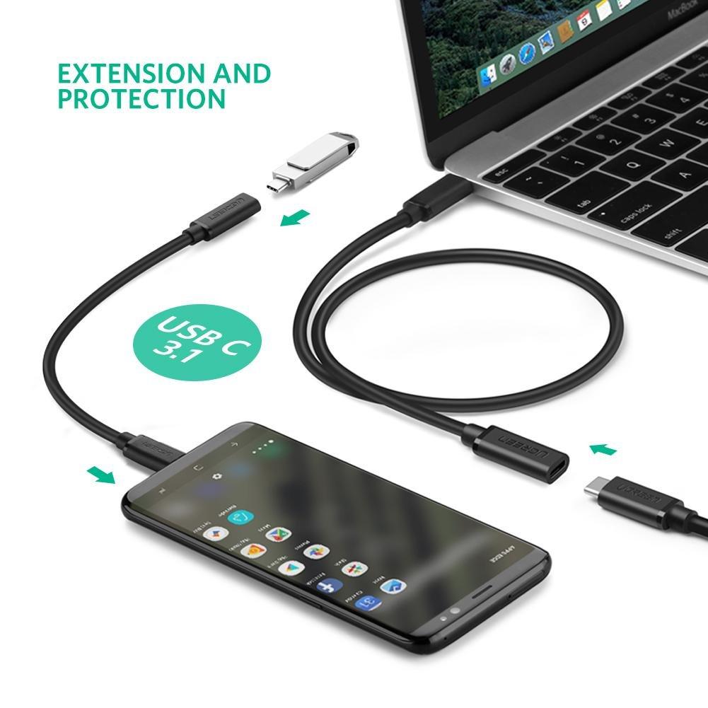 (0.5m) Cáp USB Type C nối dài chuẩn 3.0 - Ugreen 40574