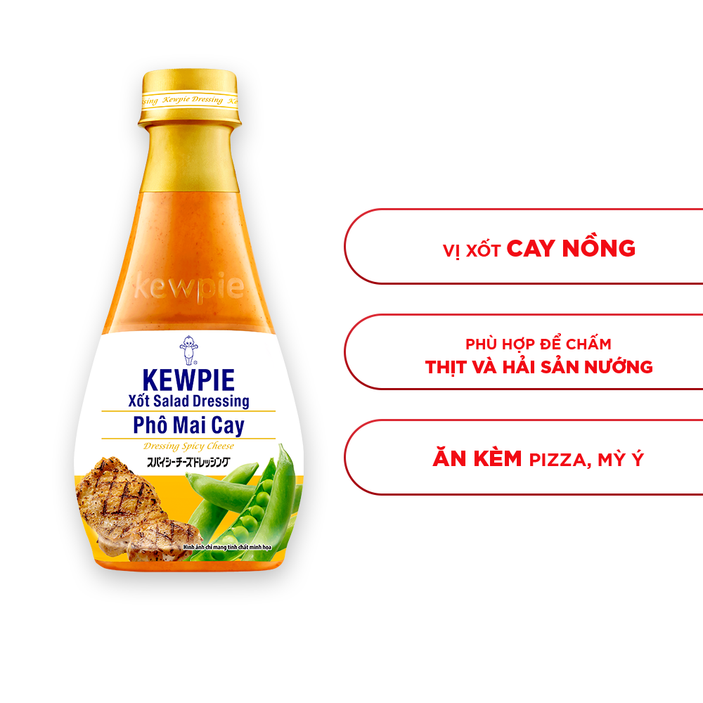 Xốt Salad Dressing Phô Mai Cay Kewpie 210ml