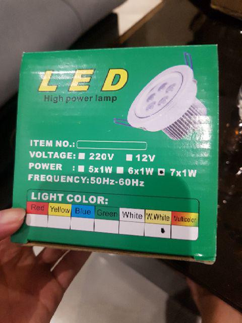 [HCM]Combo 10 led âm trần mắt ếch 7W PHI 90