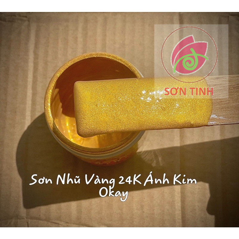 [SƠN CHẬU] Sơn nhũ vàng 24k Okay hệ nước