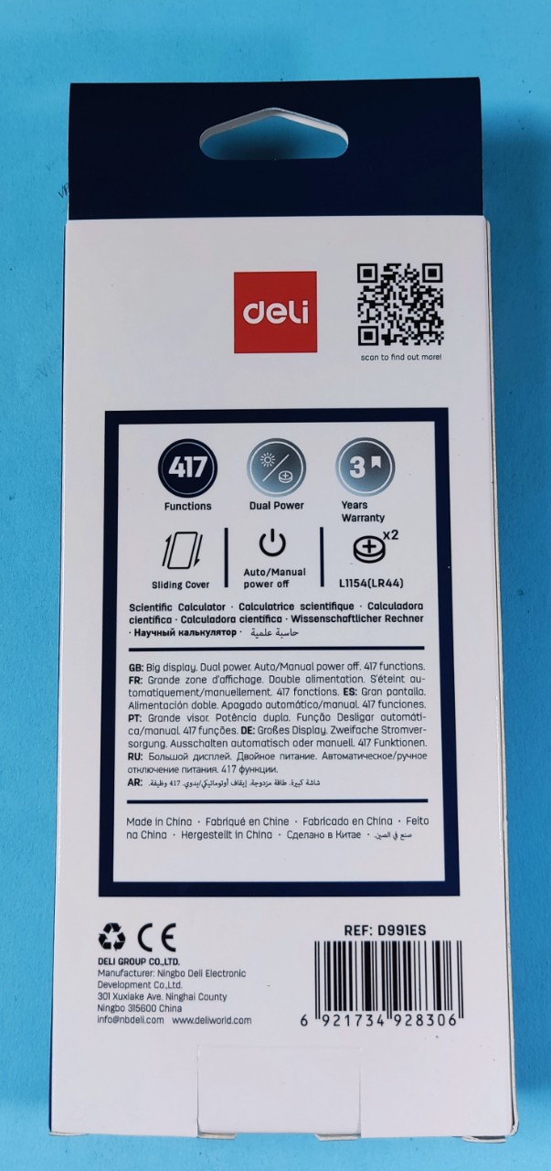 DELI máy tính Khoa học D991ES