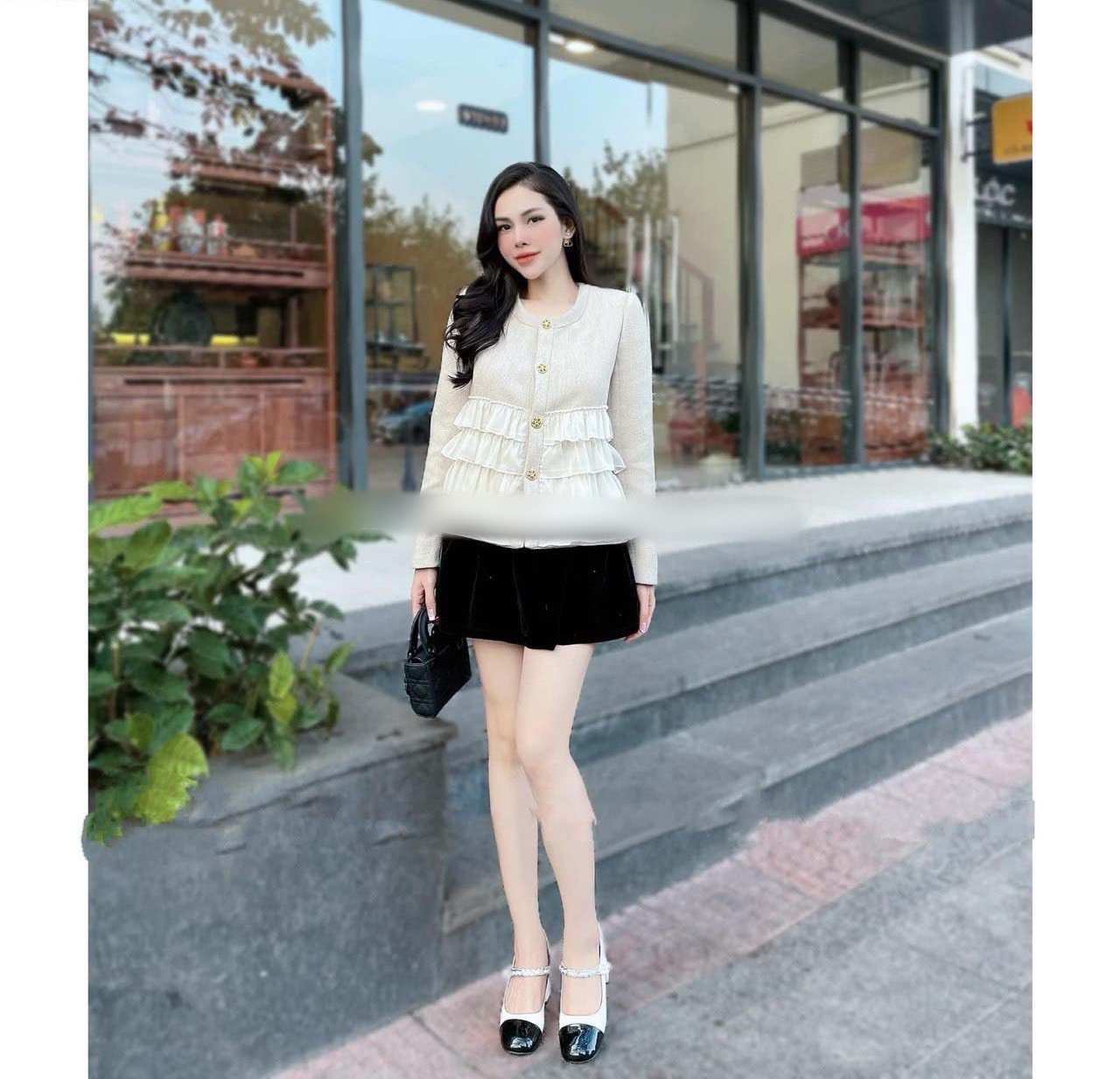 Áo dạ be bèm tầng 2 lớp