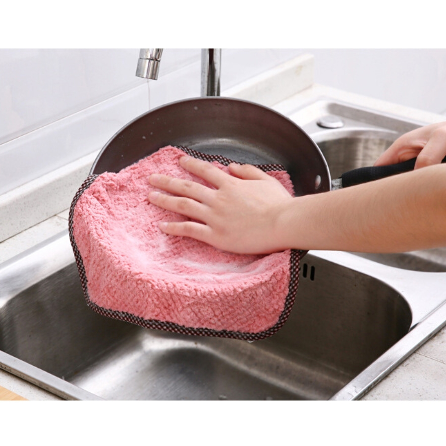 Khăn Lau Nhà Bếp Đa Năng 2 Mặt Siêu Thấm Hút size 20x20cm