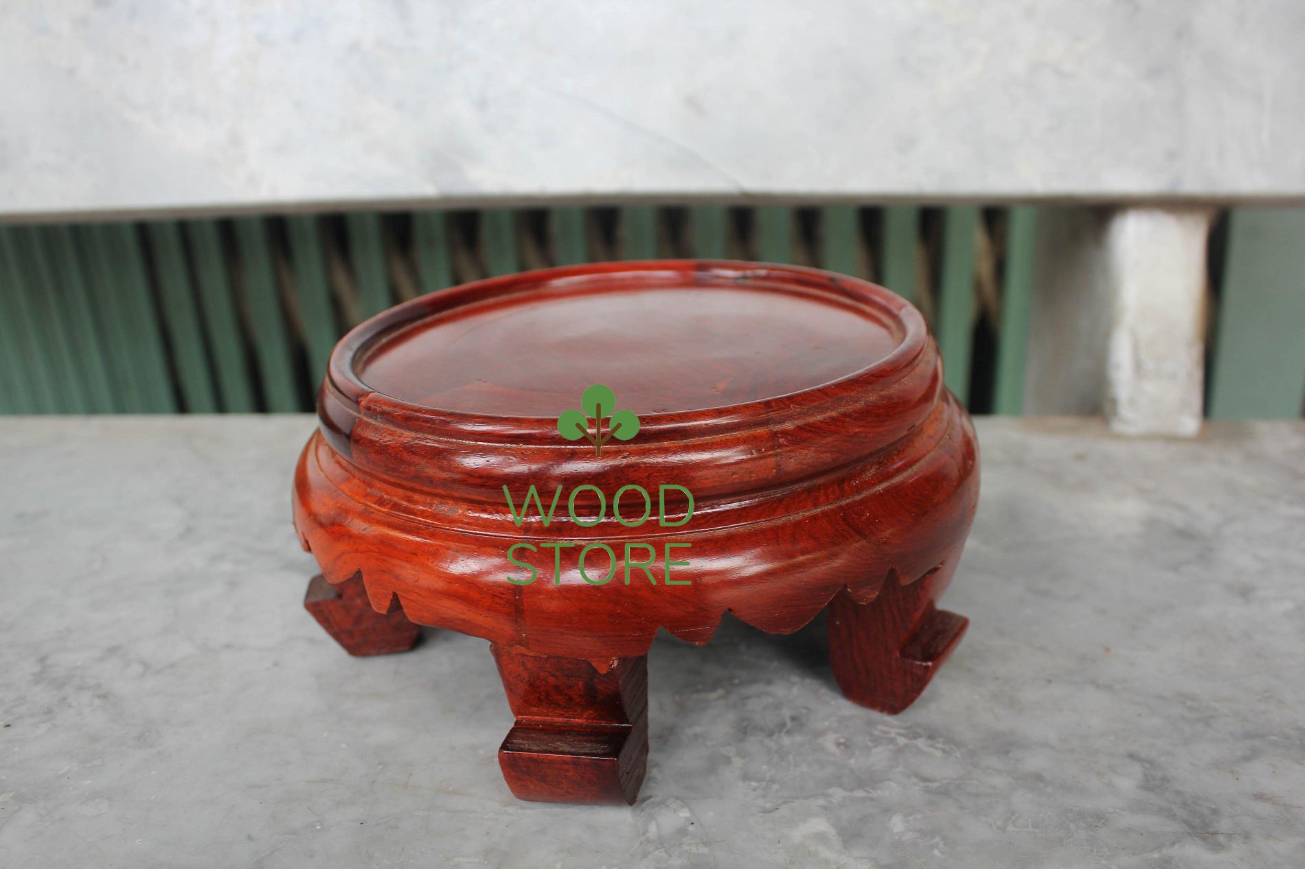 Kỷ tròn chân kỷ chân đôn tròn chân đế bát hương gỗ hương có rất nhiều loại cỡ khác nhau từ 14cm,16,18,20,22,24,26,28,30