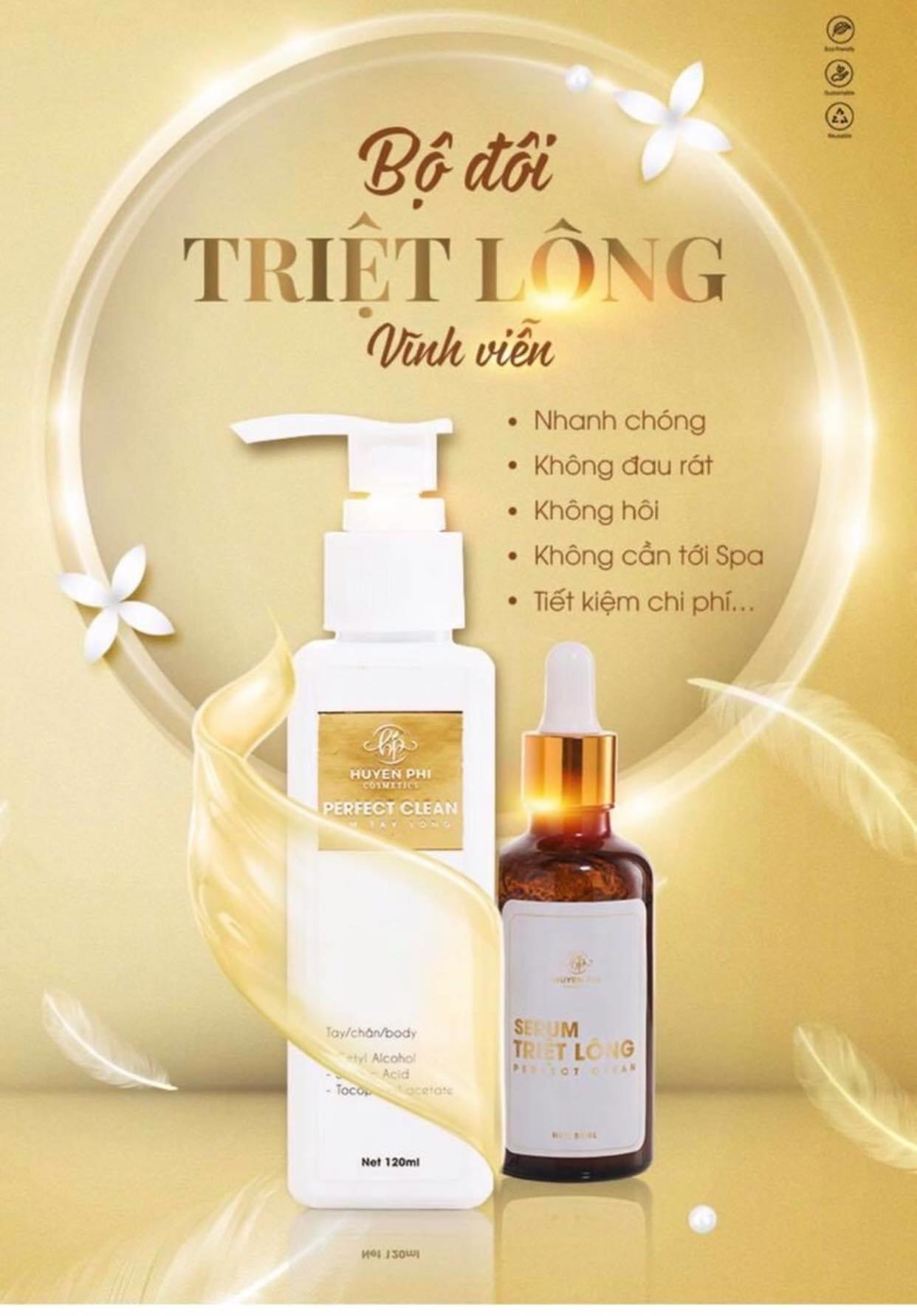[CHÍNH HÃNG] Kem tẩy lông Huyền Phi tặng Triệt lông