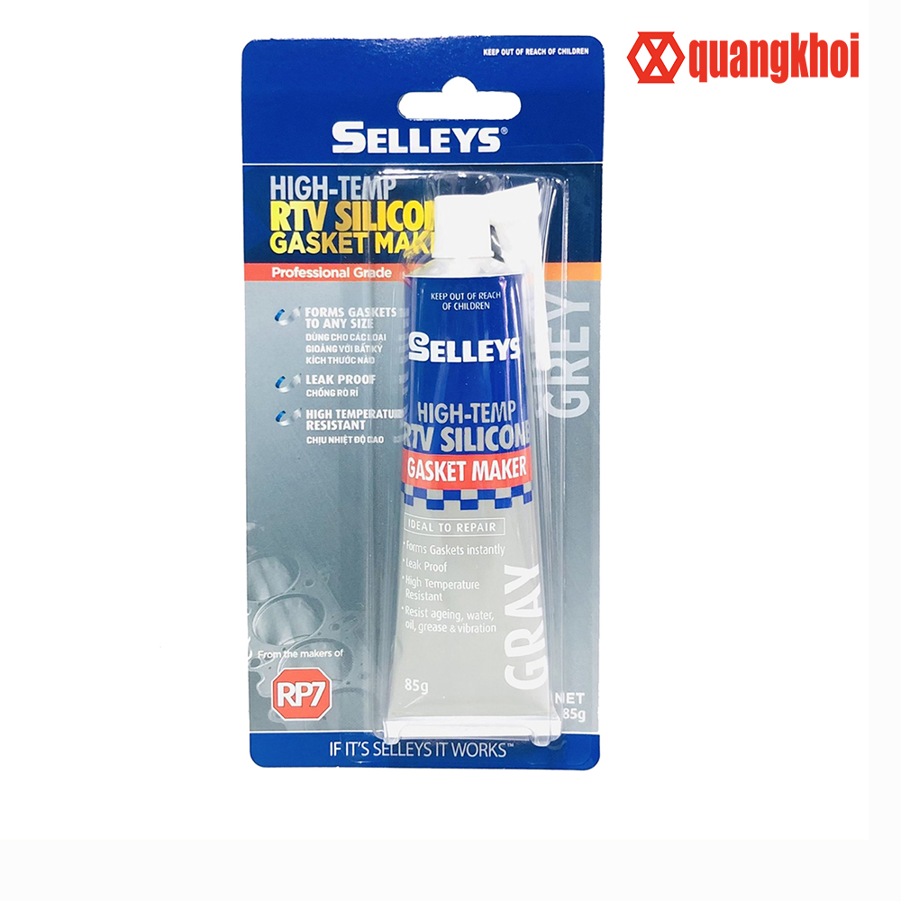 Keo thế ron Selleys Grey High-temp RTV Silicone 85gr