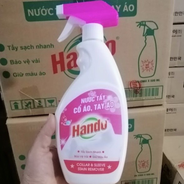 [TẨY CỔ ÁO] Nước tẩy trắng cổ áo, tay áo Hando 500ml