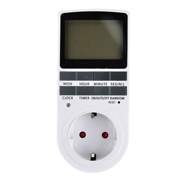 Eu electronic digital timer switch us uk plug kitchen timer socket outlet 230v 110v 16a 15a 12/24 hour programmable timing