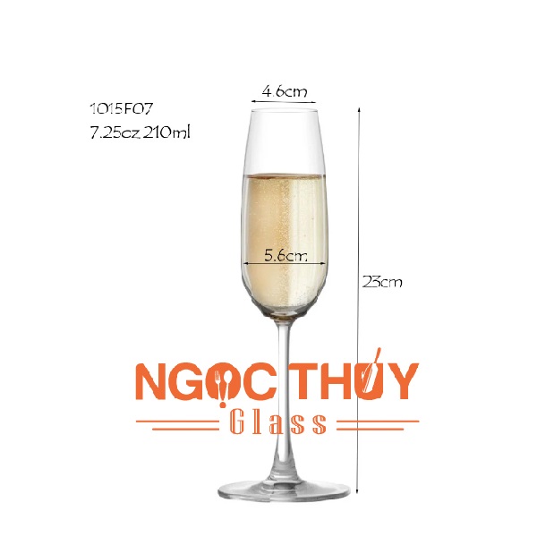 Ly uống rượu Champagn 210ml-1015F07