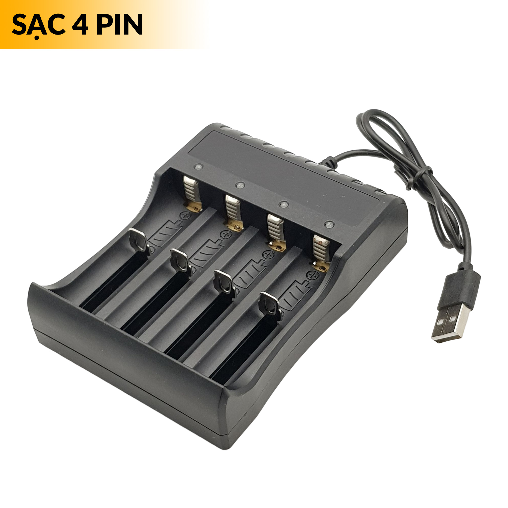 Bộ sạc pin 18650 usb sạc 2 pin / 4 pin