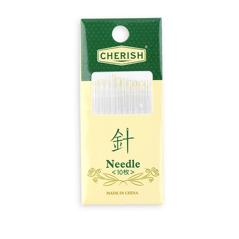 Set 10 chiếc kim thêu đuôi vàng Cherish