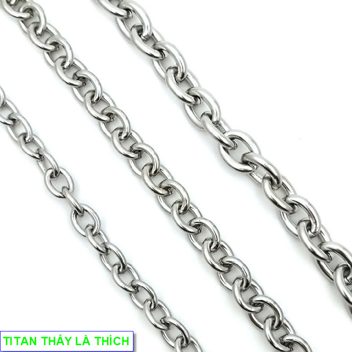 Lắc đeo tay đẹp titan Nam khoen tròn nhiều size - Cam kết 1 đổi 1 nếu gỉ sét