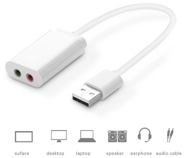 Card sound USB 2.0 to 3.5mm Ugreen 30143