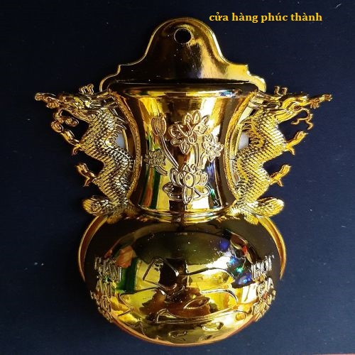 cắm nhang treo hồ lô vàng ( nhựa )