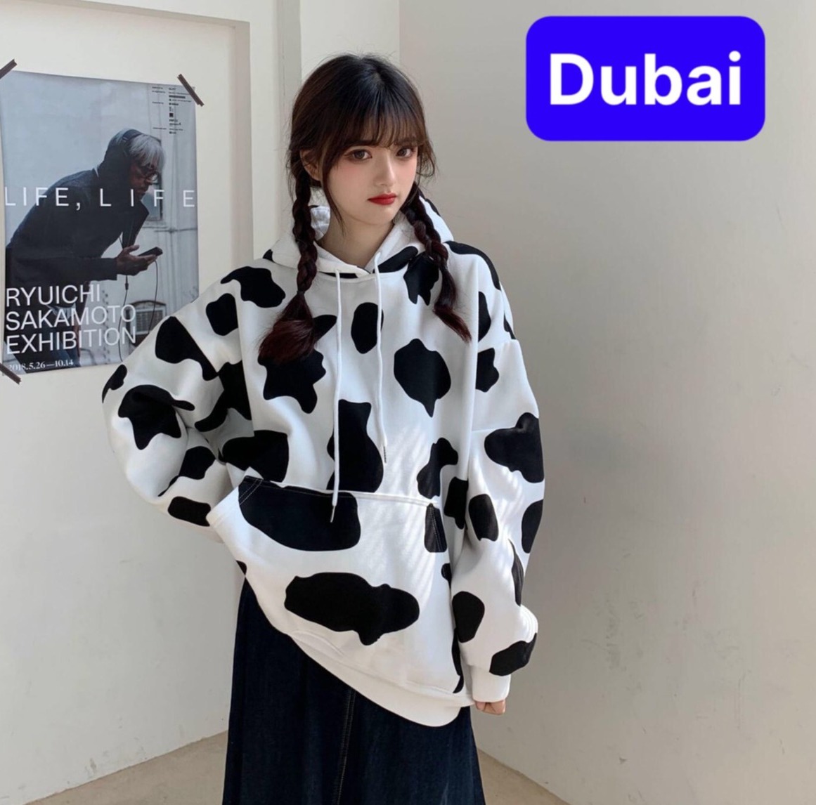 ÁO KHOÁC HOODIE NAM NỮ BÒ SỮA SAKURA HÀ LAN NỈ DÀY PHOM FORM RỘNG CHỐNG NẮNG, NÓNG ĐÔNG HÈ HOT TREND TEEN MỚI NHẤT 2022 - DUBAI FASHION