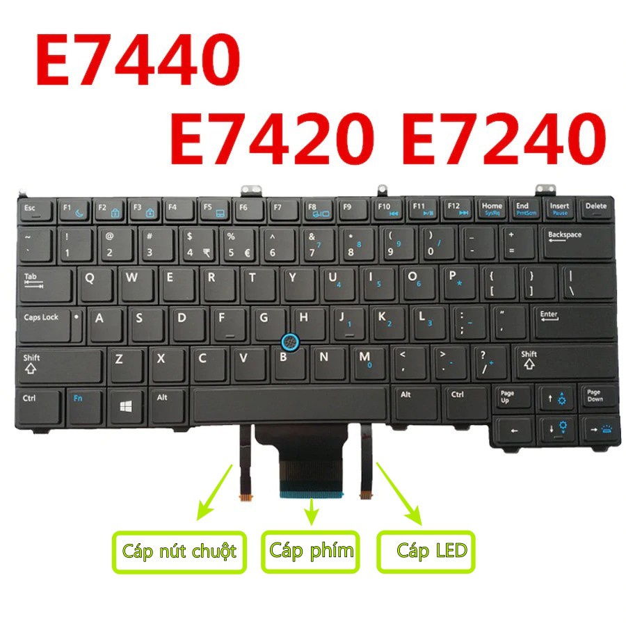Bàn Phím Laptop Dell Latitude E7000 E7240, E7440, E7420