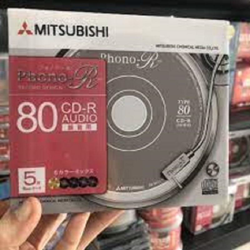 Bảng giá Hộp 5 ĐĨA TRẮNG – CD-R AUDIO PHONO MITSUBISHI 700MB Phong Vũ