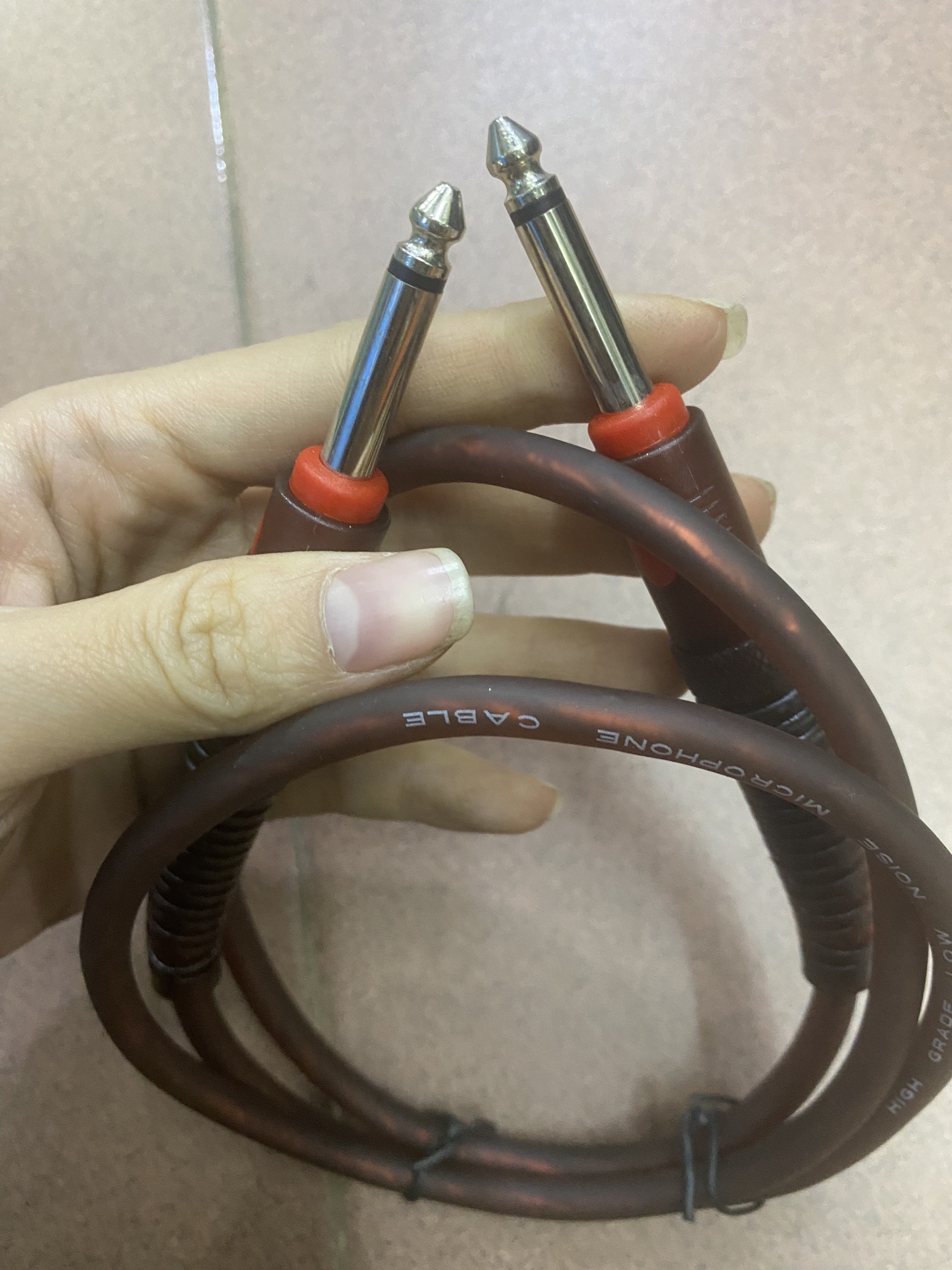 Dây Jack 2 đầu 6 ly chống nhiễu cho micro 1M