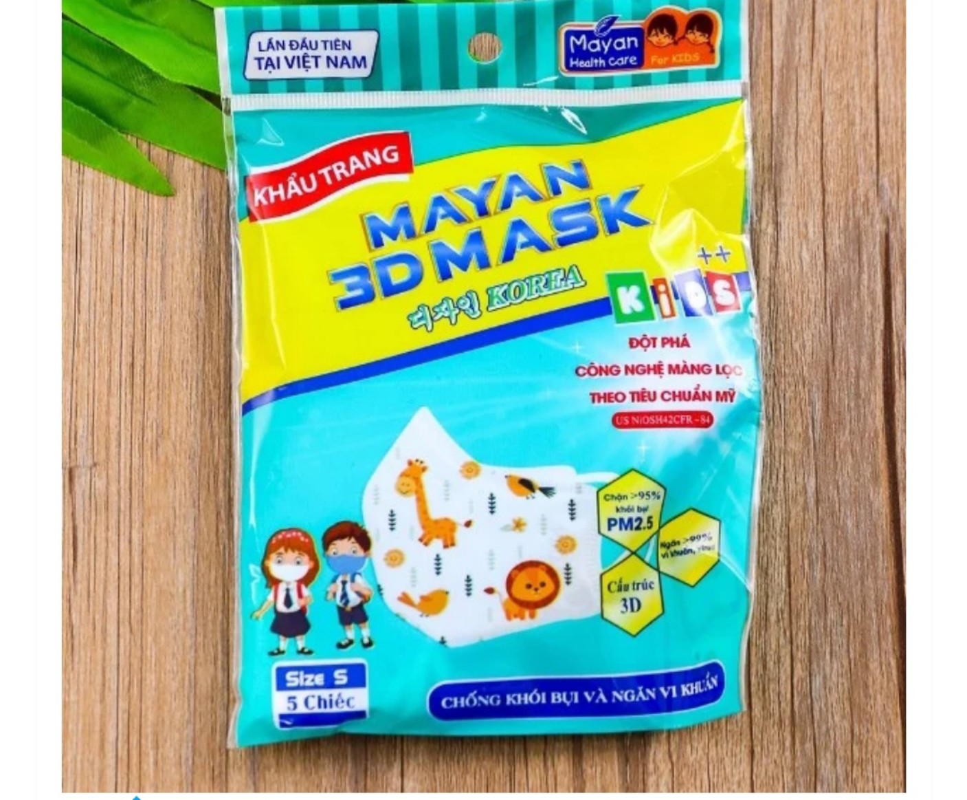 Combo 5 Bịch Khẩu trang Mayan trẻ em 5 cái/bịch