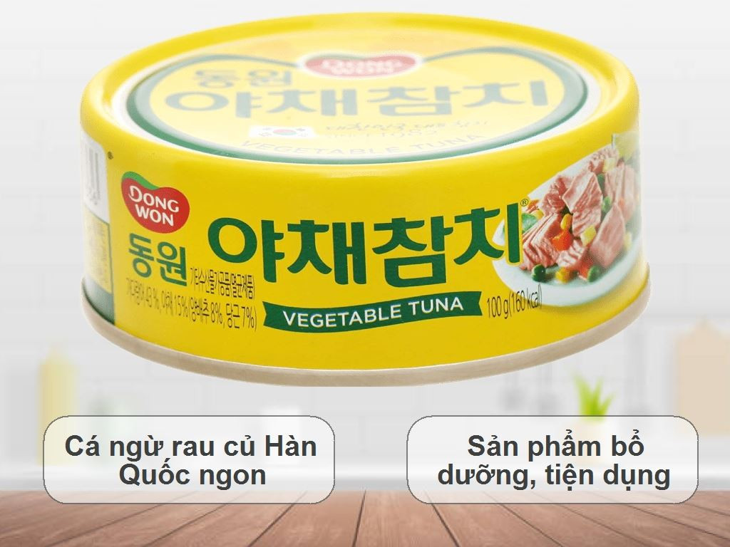 Cá Ngừ Dongwon Hàn Quốc Vị Rau Củ (Vegetable Tuna)
