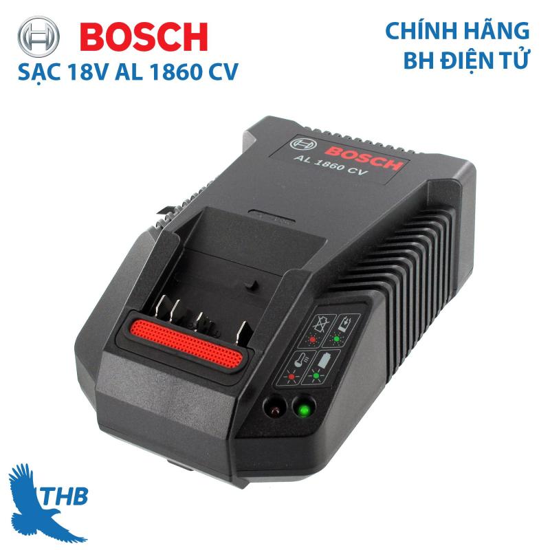 Sạc pin nhanh Bosch 18V AL 1860 CV dành cho dụng cụ cầm tay bảo hành điện tử 6 tháng