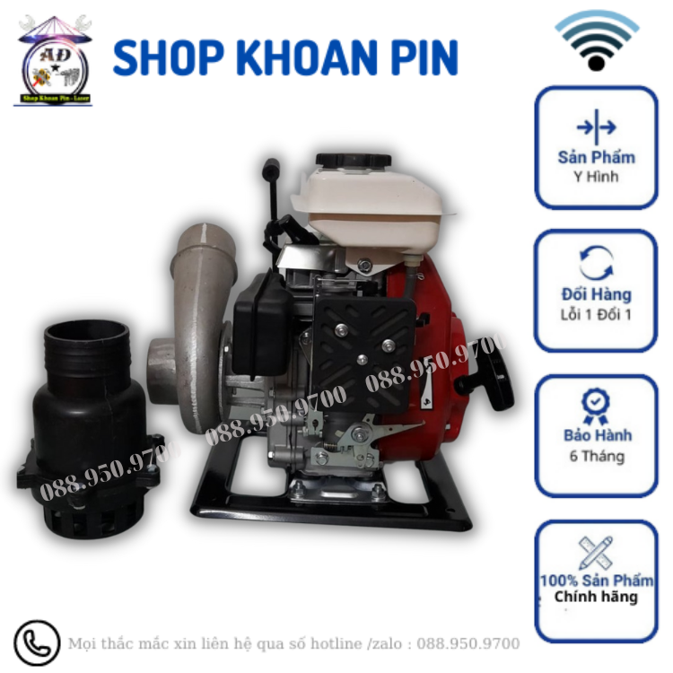 Máy bơm xăng GX100 dùng bơm nước ruộng