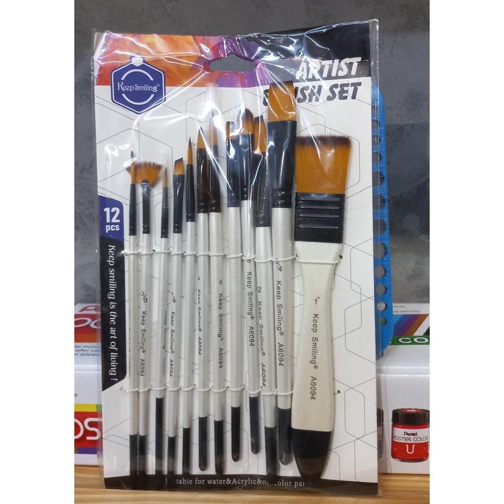 [Zest Corner] Bộ cọ vẽ KEEP SMILING A6094 (12 cây)