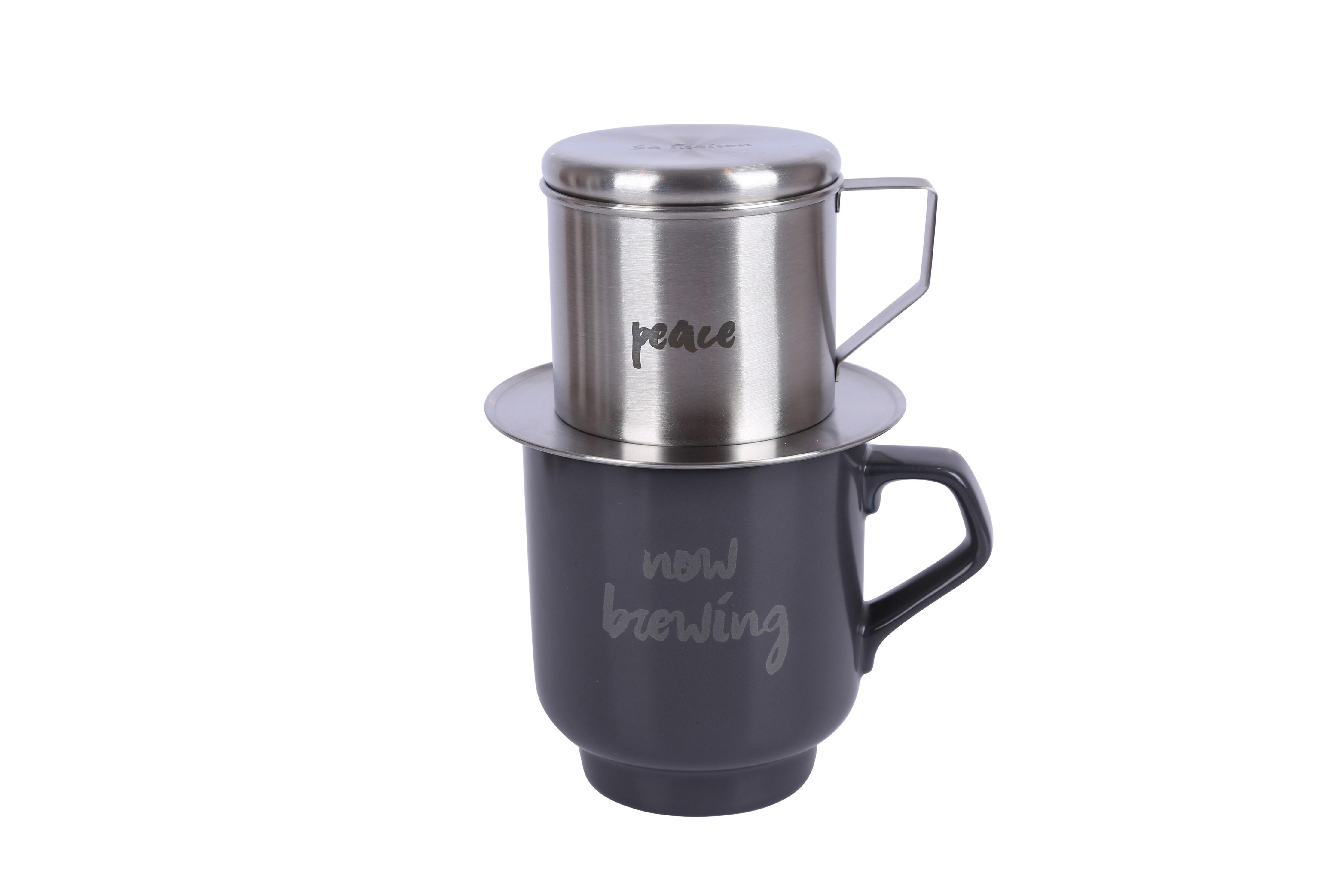 Phin café Sa Maison Love, chất liệu inox không gỉ