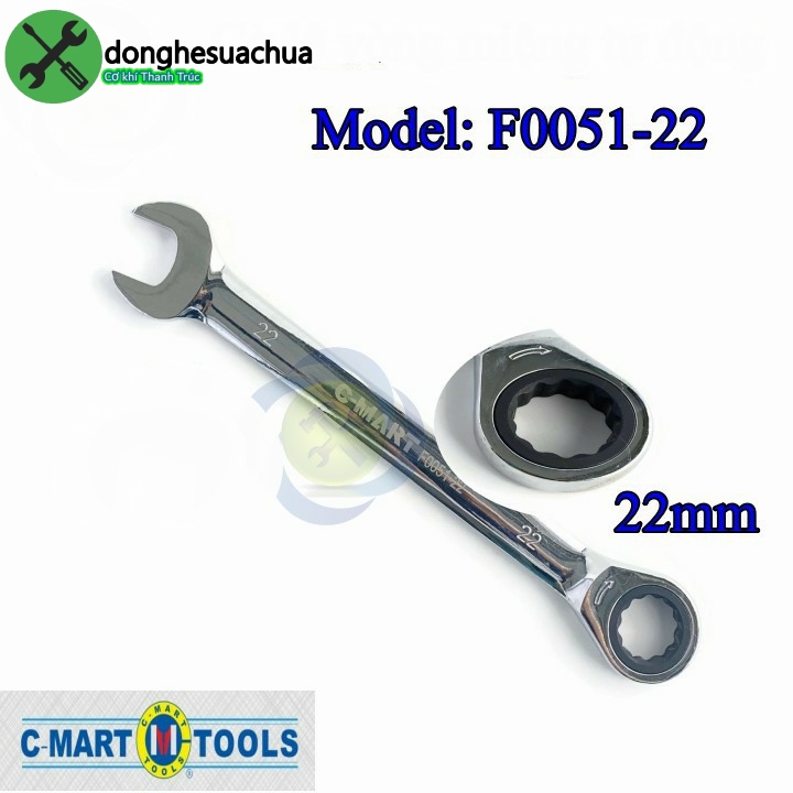 Cờ lê vòng miệng tự động c-mart f0051-22 22mm