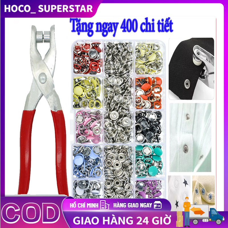 ( QUÀ TẶNG 400 CHI TIẾT ) Kìm Bấm Khuy Bấm Quần Áo kiềm bấm cúc thông minh kềm bấm nút áo kềm bấm khuy cúc quần áo kìm bấm cúc áo snaps bộ đồ nghề tự làm