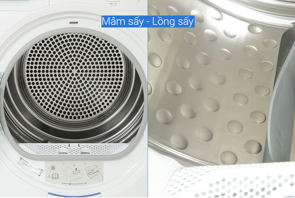 [HN] Máy sấy bơm nhiệt Electrolux 9 kg EDH903R9WB