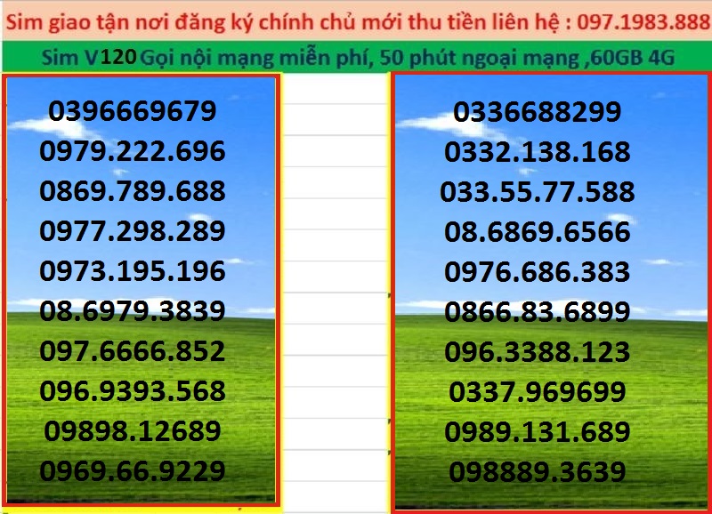 [HCM][Trả góp 0%]Sim V120 viettel số đẹp